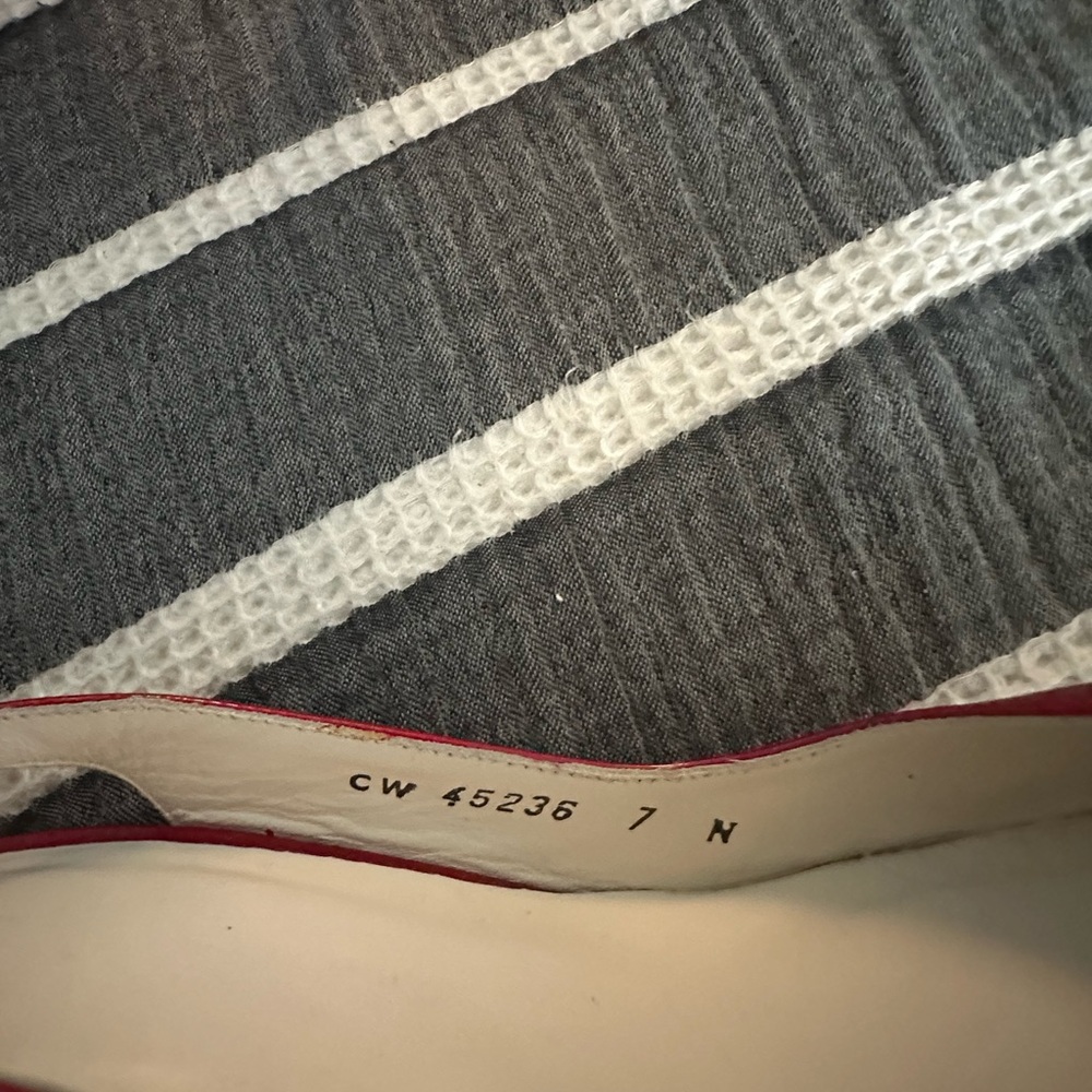 Stuart Weitzman Glossy Red and White Sandals